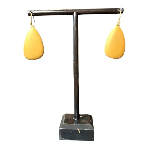 Premier Designs Matte Gold Teardrop Dangle Earrings J15 - Picture 3 of 5